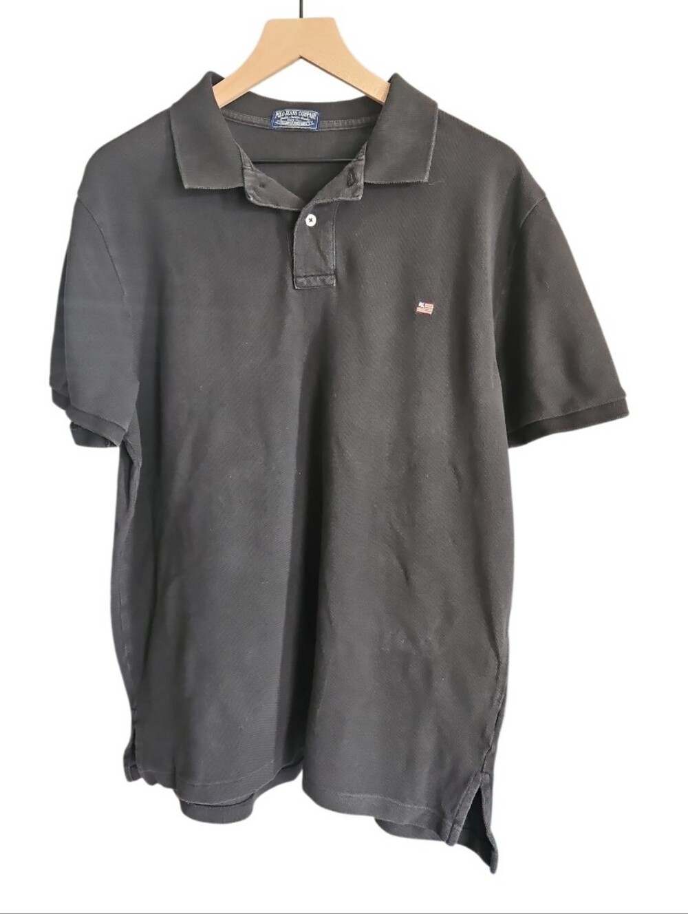 Ralph Lauren Vintage Black Polo Flag Series Size Large